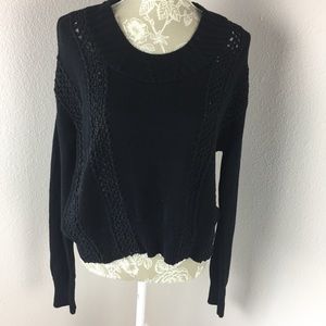 Chelsea & Violet Black Chunky Knit Sweater XS